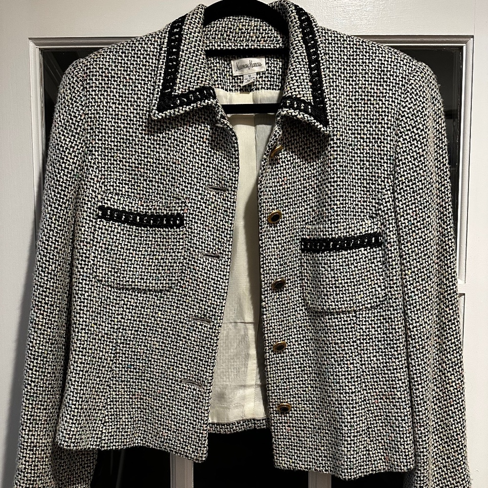 Neiman Marcus Blazer, Black & White, Size 10